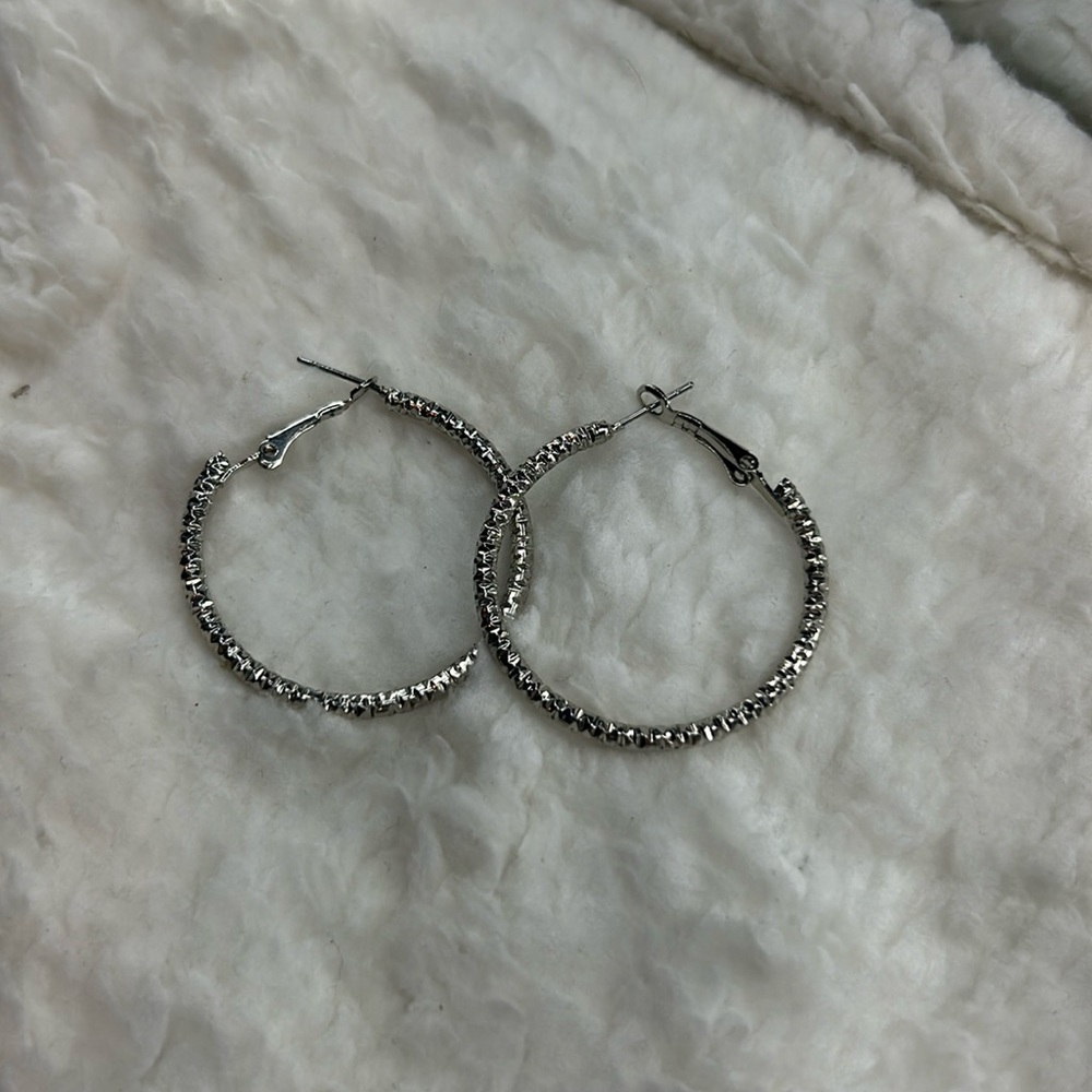 Silver hoops